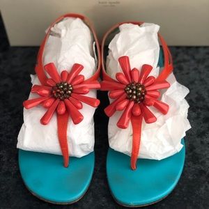 Kate Spade Freda Coral jewel sandals size 38